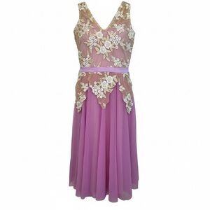 Kelle dance lyrical costume purple lace overlay Bloom Born Again SA-Small adult